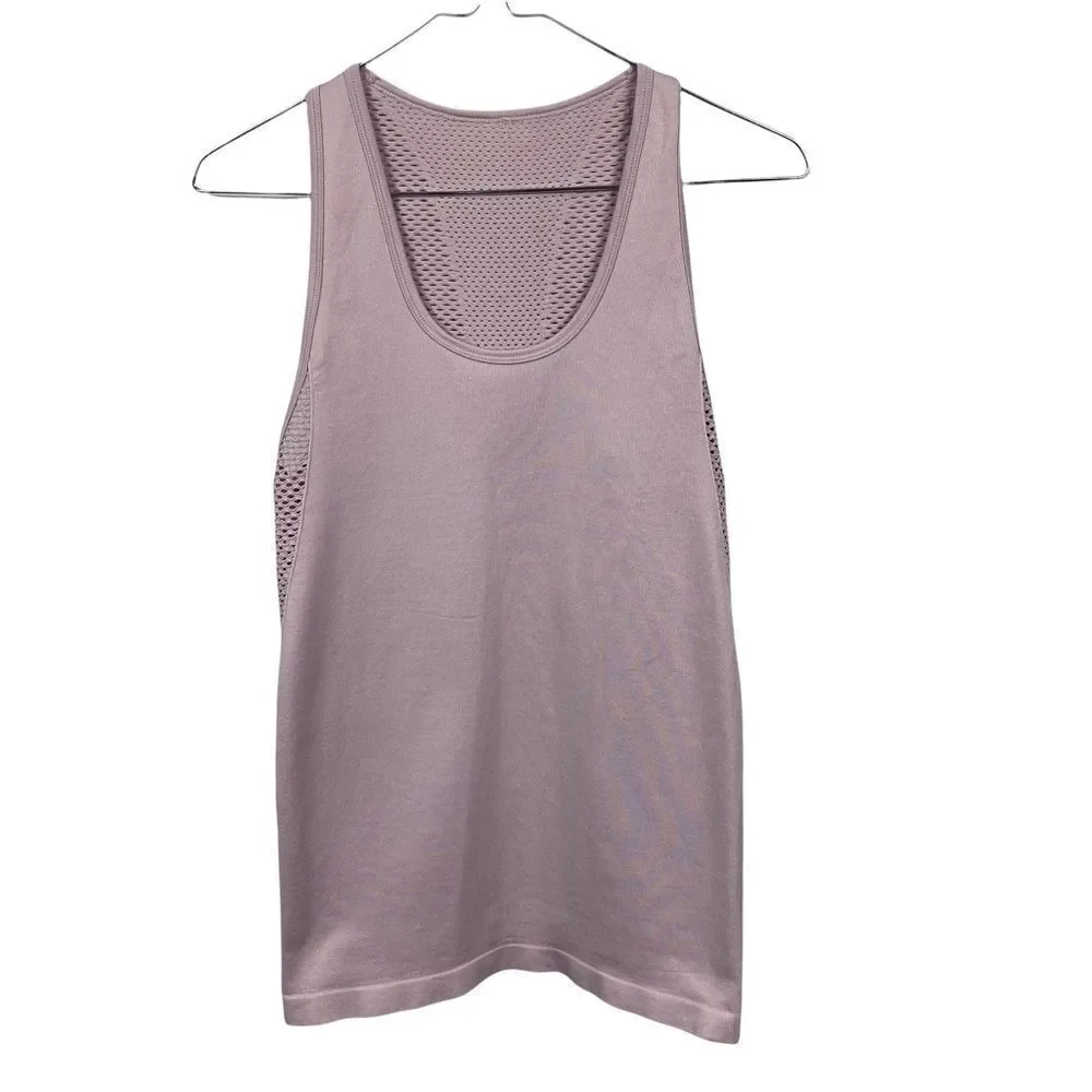 Fabletics Mauve Mesh racerback top size Medium